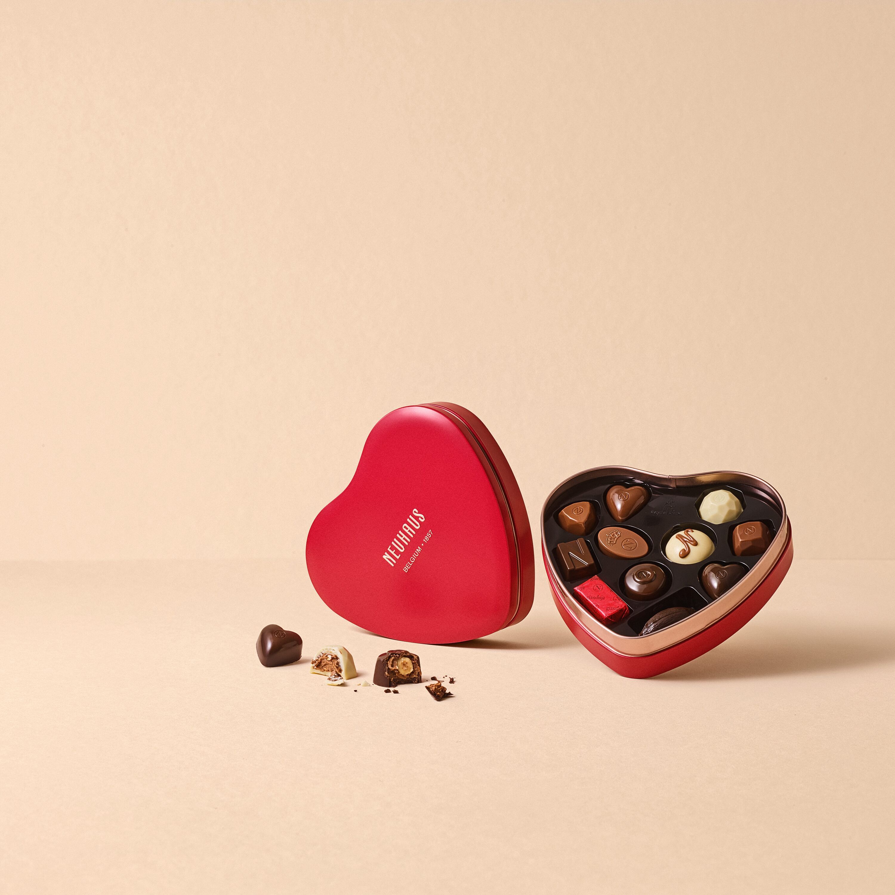 Red Metal Heart Box | Neuhaus Chocolates
